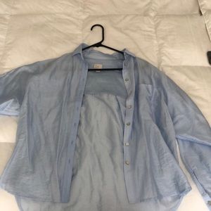 Blue button up shirt
